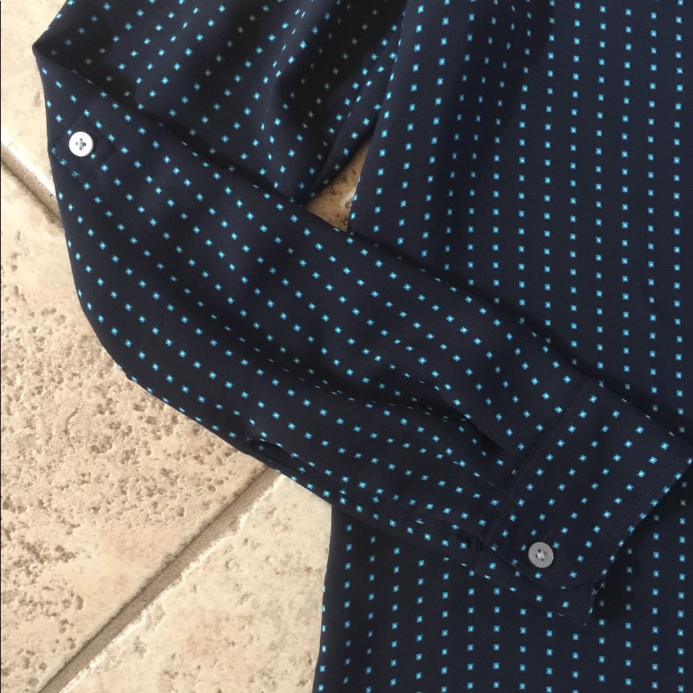 Loft Navy Long Sleeve Top XS - Picture 2 of 4